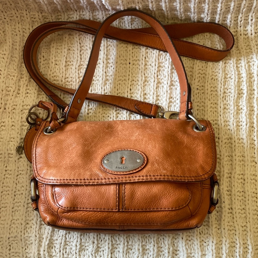 Fossil Convertible Crossbody Leather Bag